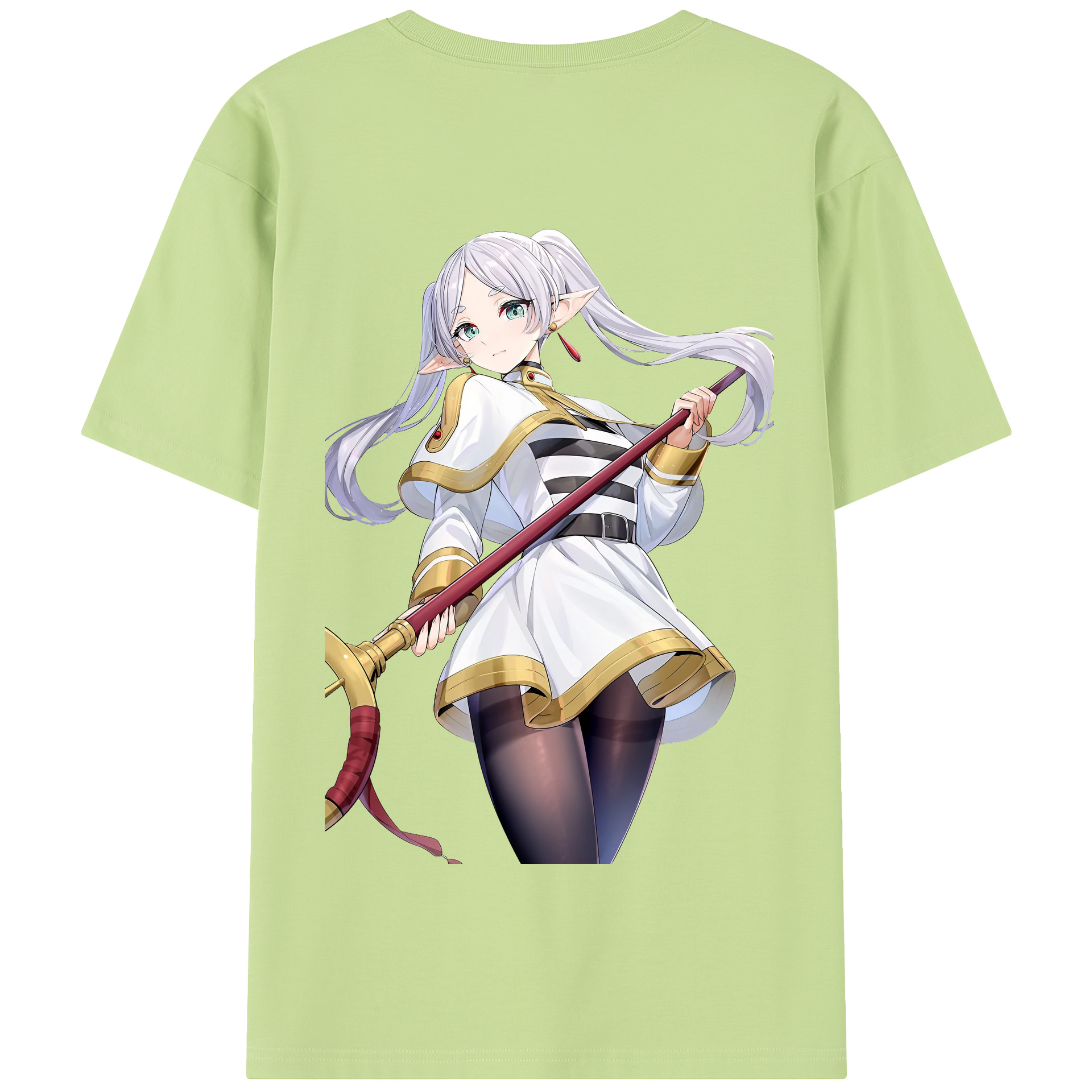 （画像用） 葬送のフリーレン Frieren 綿100％半袖Tシャツ（背面プリント）